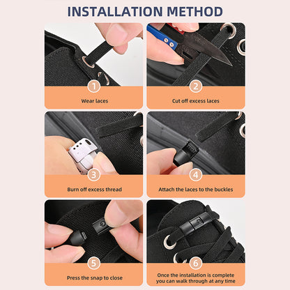 Elastic Press Lock Shoelaces No Tie Shoe Laces For Kids  Adults Widened Flat Shoelace For Sneakers  3