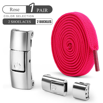 Elastic Press Lock Shoelaces No Tie Shoe Laces For Kids  Adults Widened Flat Shoelace For Sneakers  12