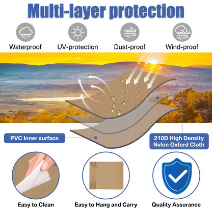 Oxford Cloth Waterproof Parasol Cover  Windproof  UVResistant Outdoor Umbrella Cover With Zipper  P 1