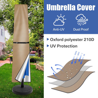 Oxford Cloth Waterproof Parasol Cover  Windproof  UVResistant Outdoor Umbrella Cover With Zipper  P 2
