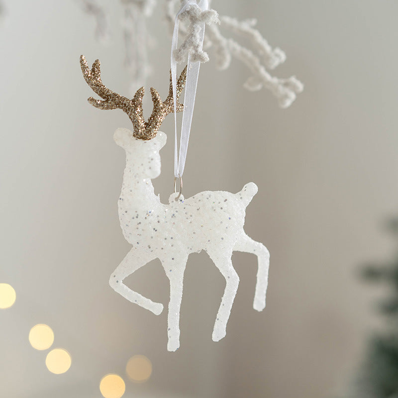 Merry Christmas Natal Ornament, Angel Girl Pentacle Pendant, Christmas Tree Hanging Pendant, Deer Christmas Decoration