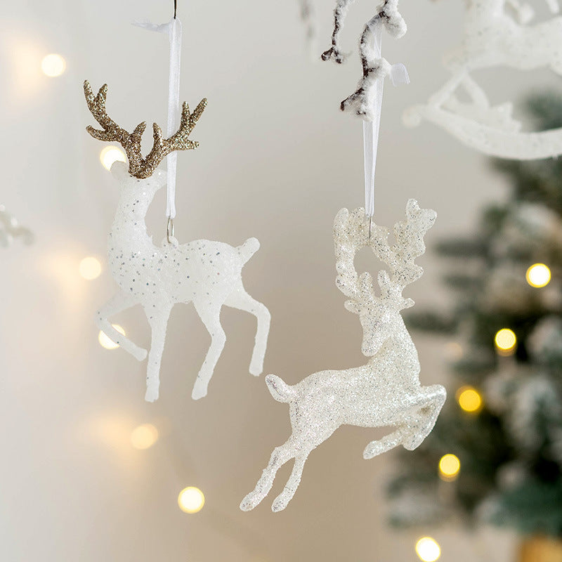 Merry Christmas Natal Ornament, Angel Girl Pentacle Pendant, Christmas Tree Hanging Pendant, Deer Christmas Decoration