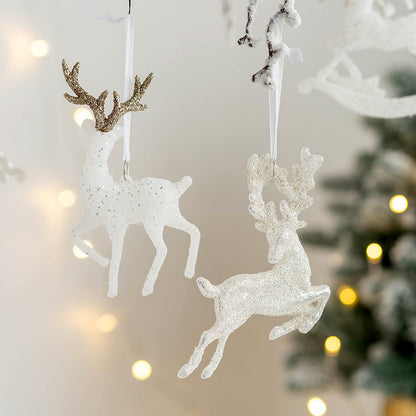 Merry Christmas Natal Ornament, Angel Girl Pentacle Pendant, Christmas Tree Hanging Pendant, Deer Christmas Decoration