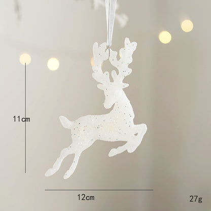 Merry Christmas Natal Ornament, Angel Girl Pentacle Pendant, Christmas Tree Hanging Pendant, Deer Christmas Decoration