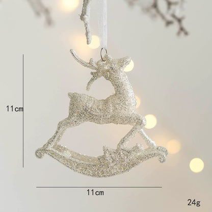Merry Christmas Natal Ornament, Angel Girl Pentacle Pendant, Christmas Tree Hanging Pendant, Deer Christmas Decoration