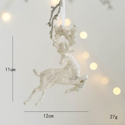 Merry Christmas Natal Ornament, Angel Girl Pentacle Pendant, Christmas Tree Hanging Pendant, Deer Christmas Decoration