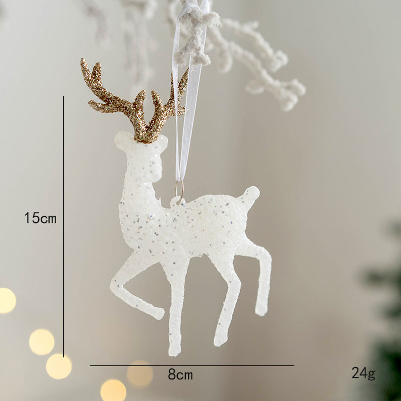 Merry Christmas Natal Ornament, Angel Girl Pentacle Pendant, Christmas Tree Hanging Pendant, Deer Christmas Decoration