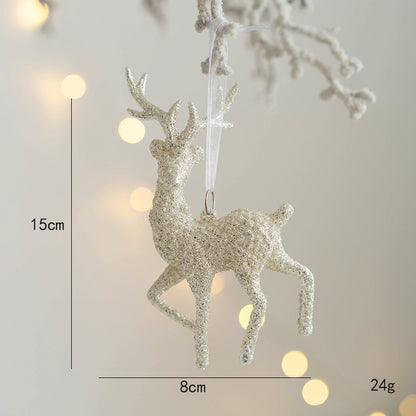 Merry Christmas Natal Ornament, Angel Girl Pentacle Pendant, Christmas Tree Hanging Pendant, Deer Christmas Decoration