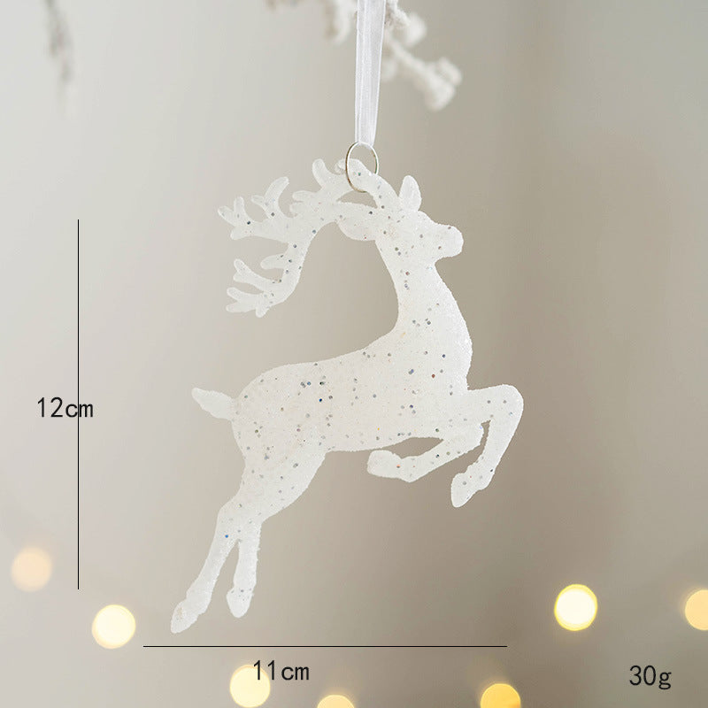 Merry Christmas Natal Ornament, Angel Girl Pentacle Pendant, Christmas Tree Hanging Pendant, Deer Christmas Decoration