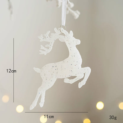 Merry Christmas Natal Ornament, Angel Girl Pentacle Pendant, Christmas Tree Hanging Pendant, Deer Christmas Decoration