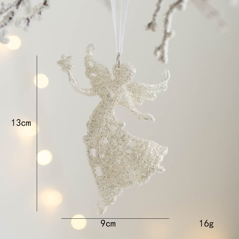 Merry Christmas Natal Ornament, Angel Girl Pentacle Pendant, Christmas Tree Hanging Pendant, Deer Christmas Decoration