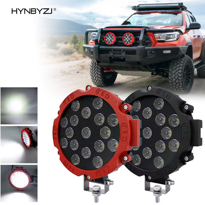 Led Spotlight Off Road Work Light, Bright Headlight Spot Lamp for Automotive, Truck, JEEP, Hummer