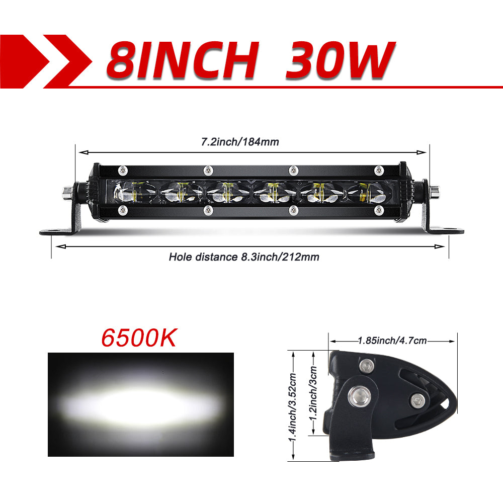Slim Led Bar LIGHT Spot Flood Offroad Light Bar For Trucks Boat Tractor And SUV Driving 4