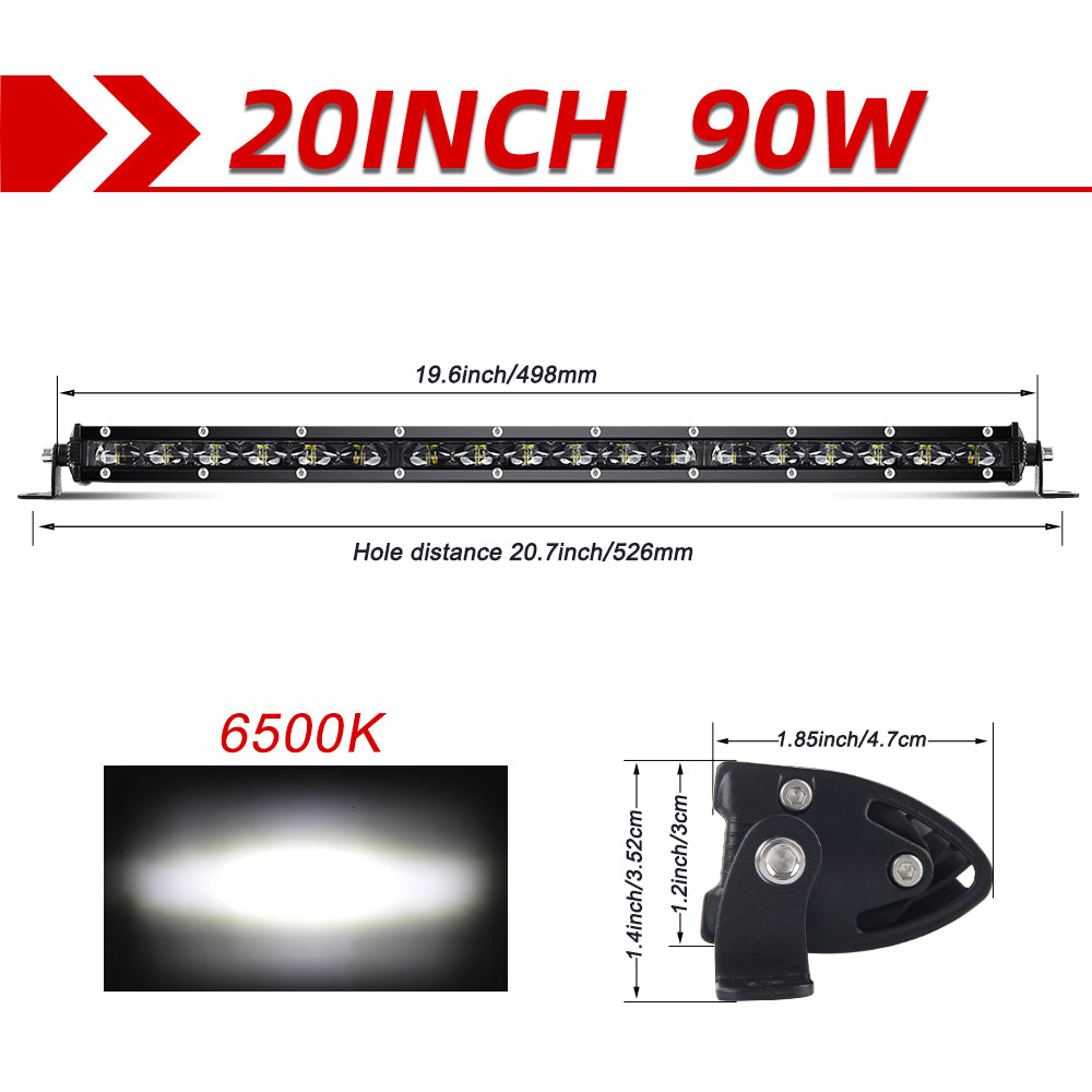 Slim Led Bar LIGHT Spot Flood Offroad Light Bar For Trucks Boat Tractor And SUV Driving 6