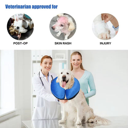 Inflatable Soft Pet Recovery Collar  Adjustable Protective Dog And Cat Cone For PostSurgery Comfort 2