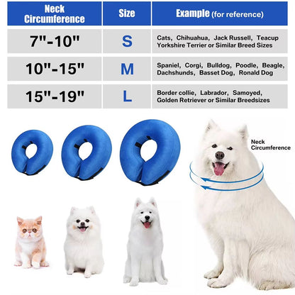 Inflatable Soft Pet Recovery Collar  Adjustable Protective Dog And Cat Cone For PostSurgery Comfort 4