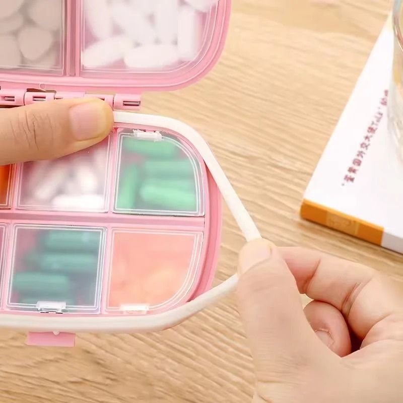 Mini 8Compartment Travel Pill Organizer Box 5