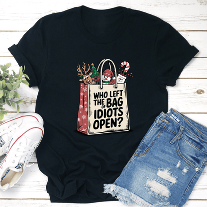 Who Left The Bag Of Idiots Open Tee