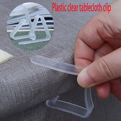 10 Pcs Transparent Tablecloth Clips Set 2