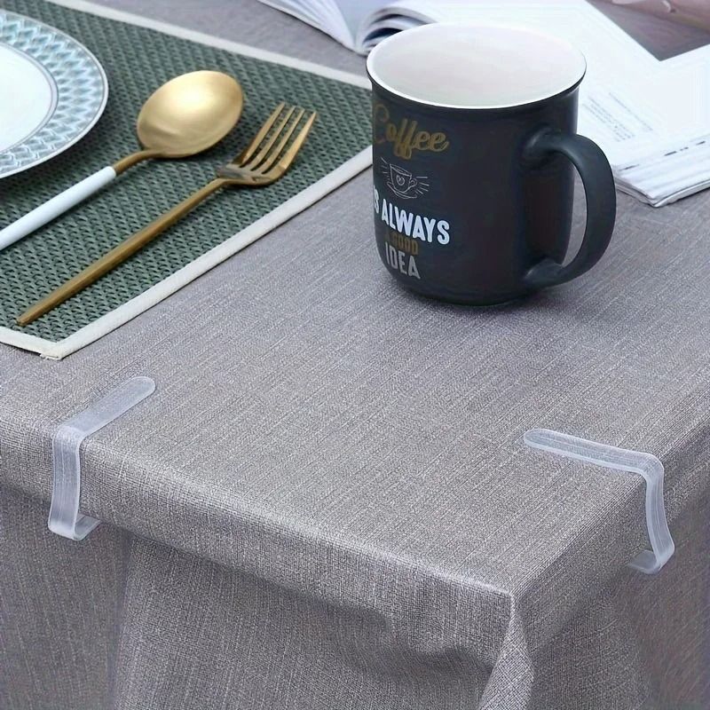 10 Pcs Transparent Tablecloth Clips Set 3