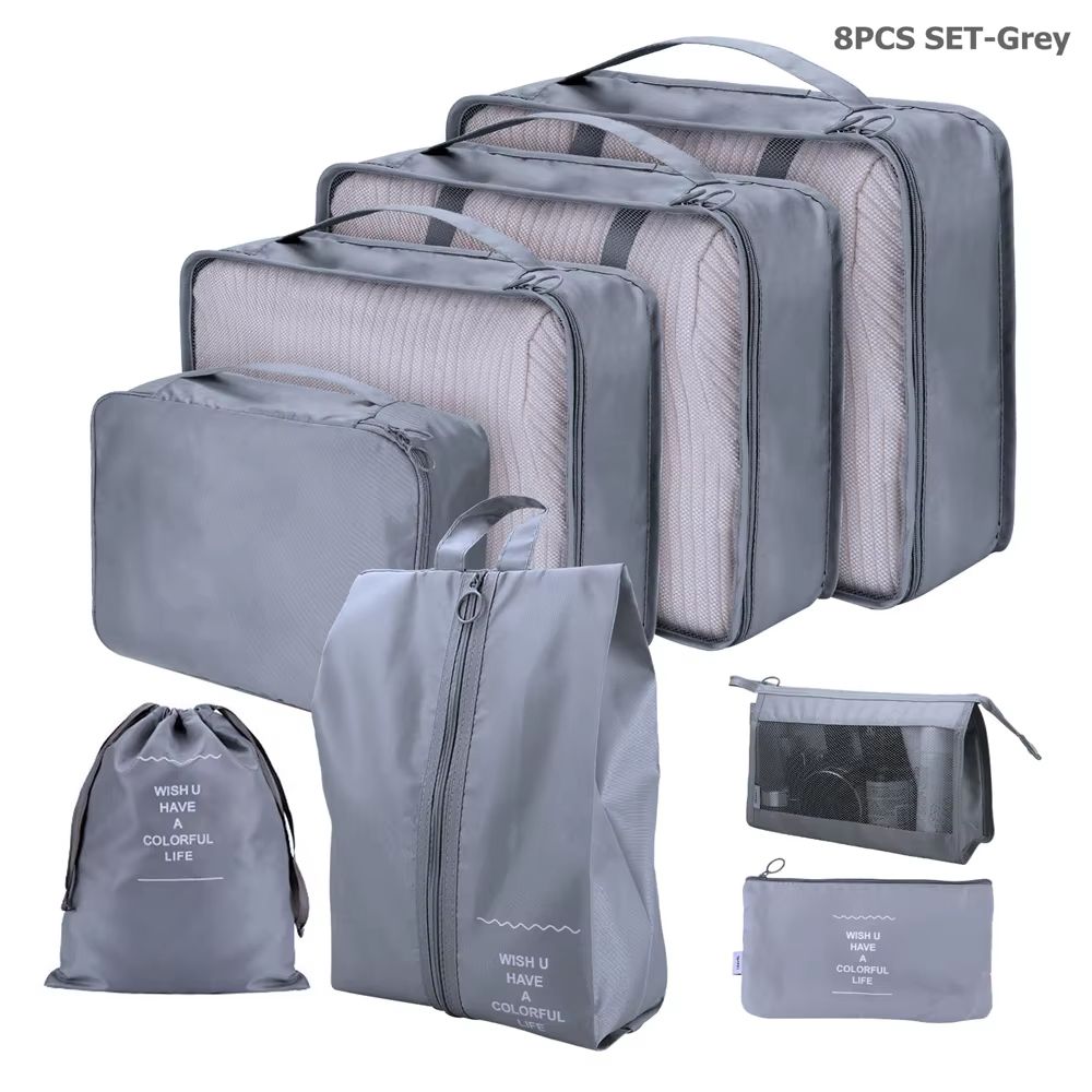 TravelMaster Ultra Organiser Set  8Piece Premium Luggage Packing Cube  Sorting Bags 5