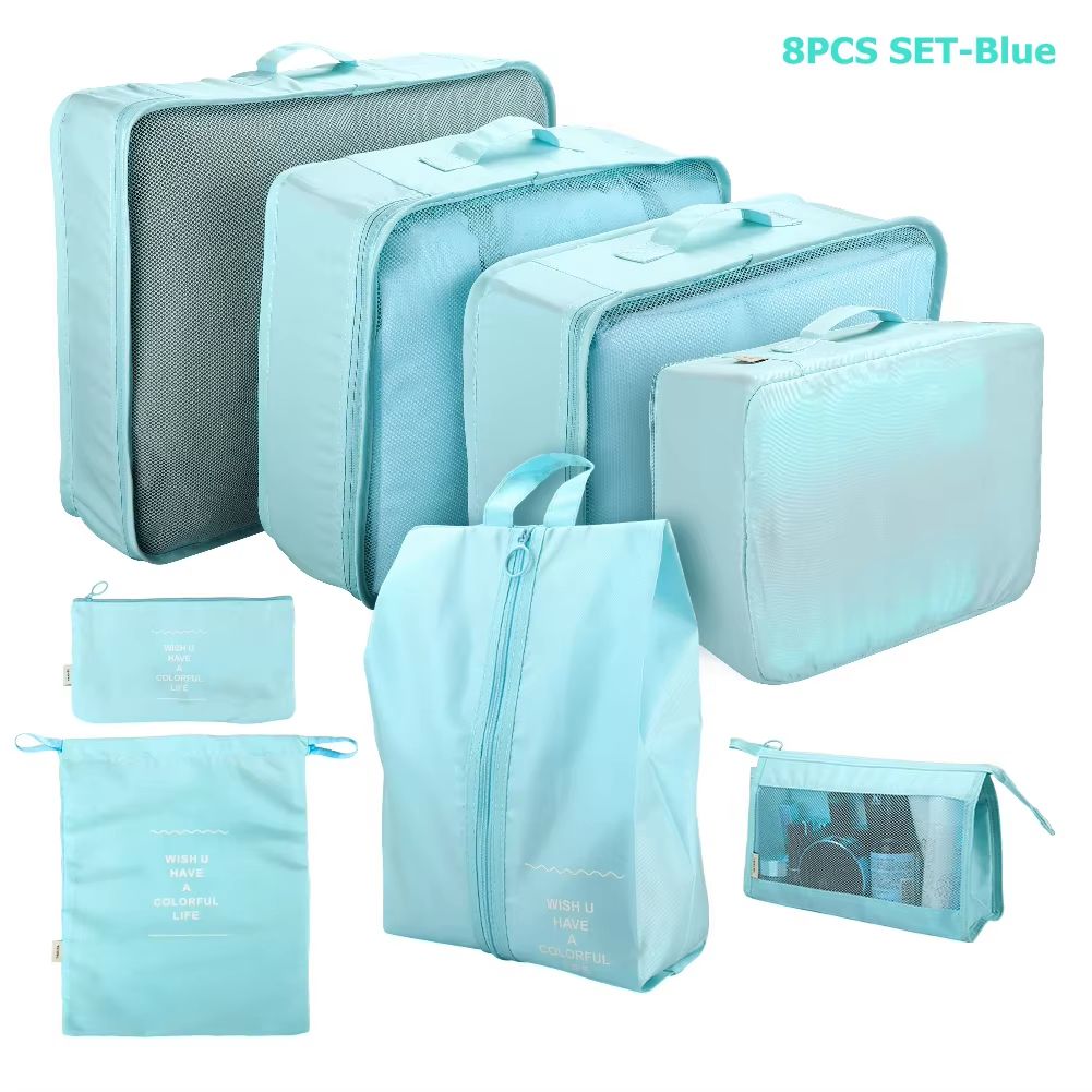 TravelMaster Ultra Organiser Set  8Piece Premium Luggage Packing Cube  Sorting Bags 9