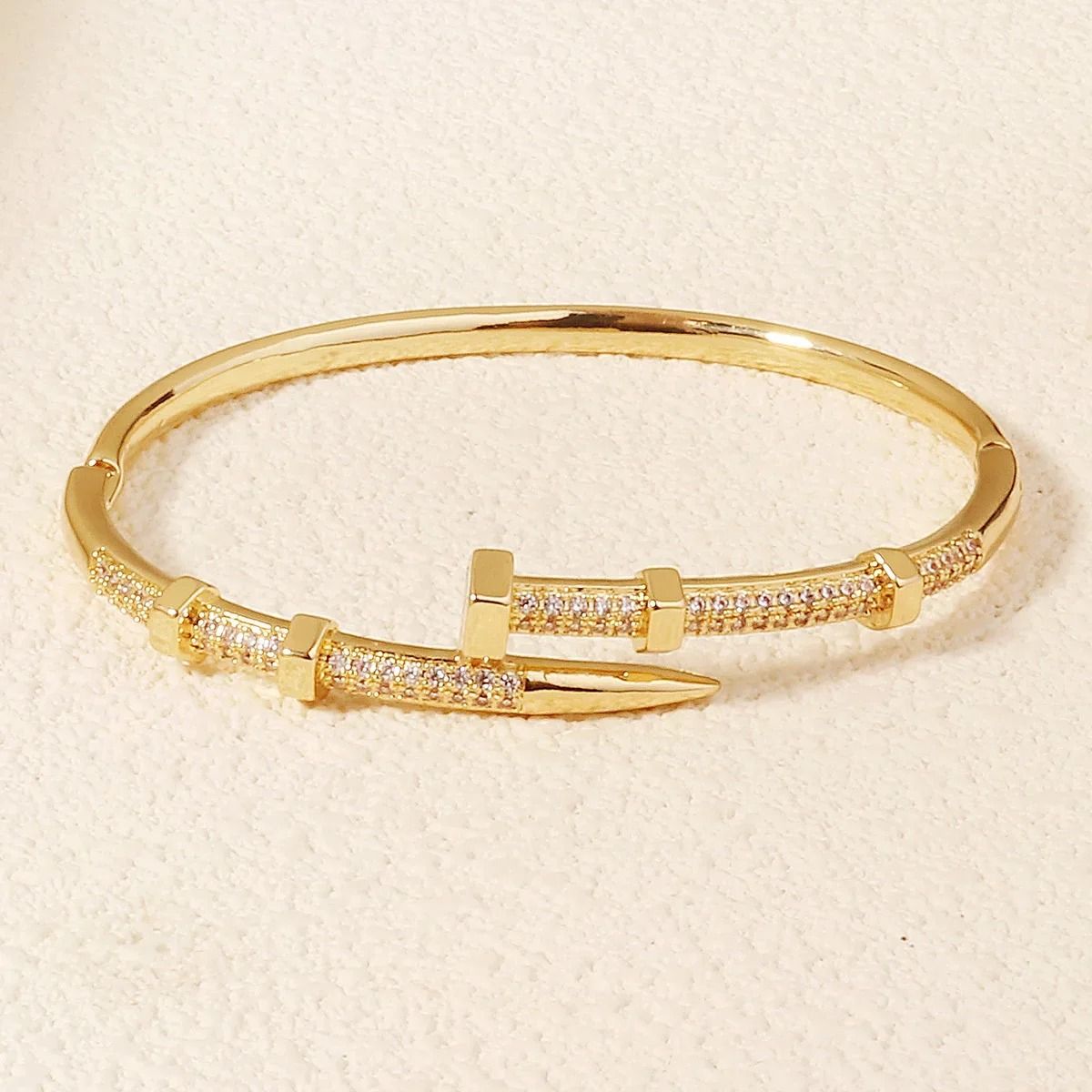 Elegant Zircon Nail Design Bracelet For Women 3