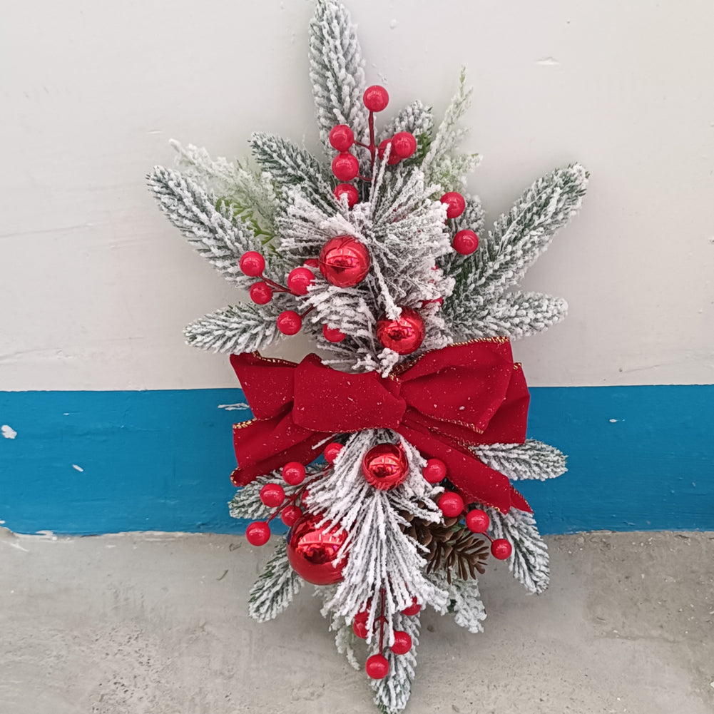 Christmas Wreath Pendant , Home Door Window Stairs Decoration, With or Without Light Atmosphere Garland