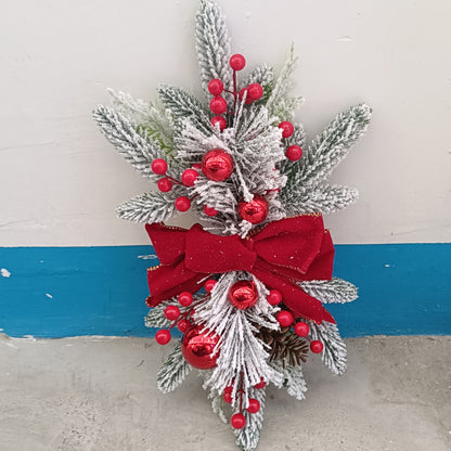 Christmas Wreath Pendant , Home Door Window Stairs Decoration, With or Without Light Atmosphere Garland