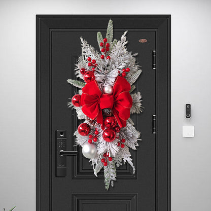 Christmas Wreath Pendant , Home Door Window Stairs Decoration, With or Without Light Atmosphere Garland