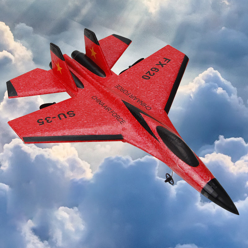 RC Foam Fighter Jet Glider, Remote Control Aircraft Plane, Radio Control Airplane Toy for Kids Boys Gift