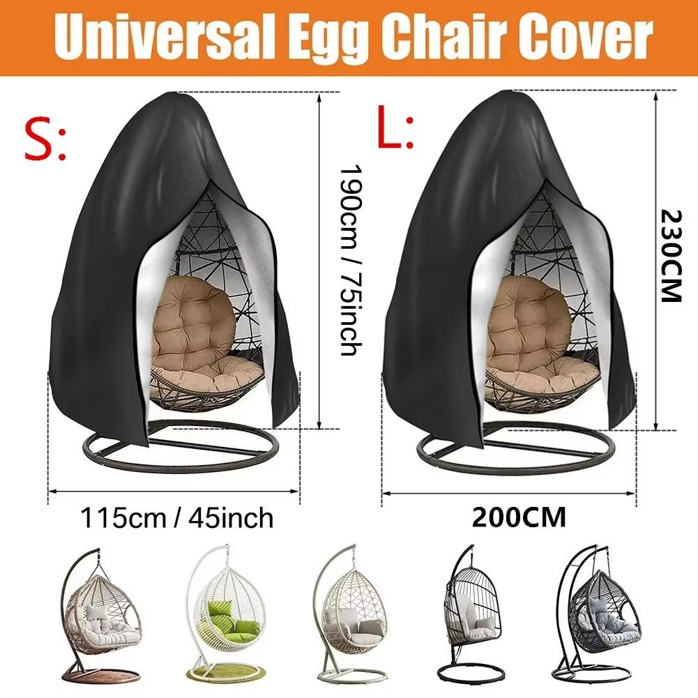 OutdoorShield Deluxe Hanging Egg Chair Cover  Waterproof Windproof Protector For Single Or Double S 1