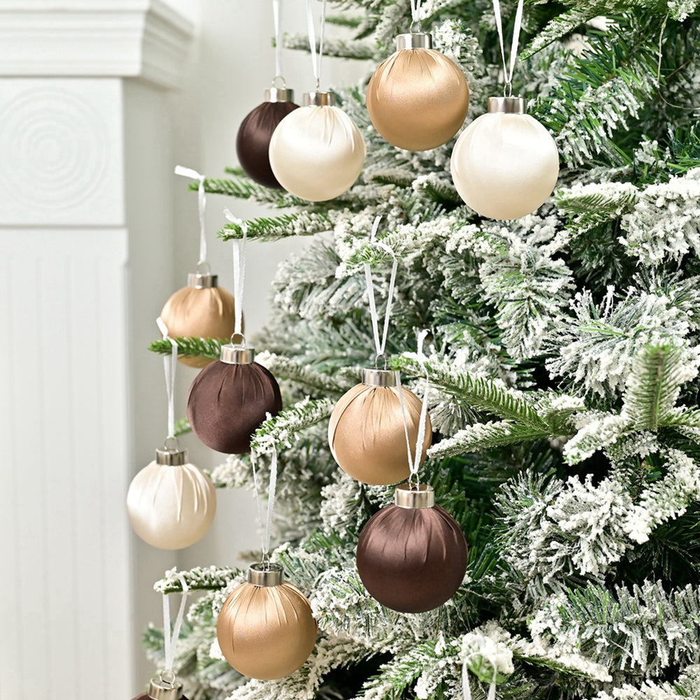 Christmas Tree Decoration Ball Satin Christmas Ball Pendant New Year Decorative Ball Set With Gift  2