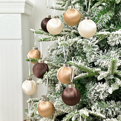 Christmas Tree Decoration Ball Satin Christmas Ball Pendant New Year Decorative Ball Set With Gift  2