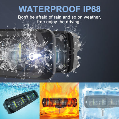 Motorcycle Fog Lights LED Light Bar Offroad Driving Running Work Light For ATV SUV Tractor Truck 1