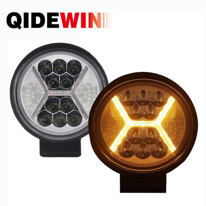 LED Round Work Light, Flood Spot Beam For Truck, Tractor, SUV, Offroad Fog Driving Lamp