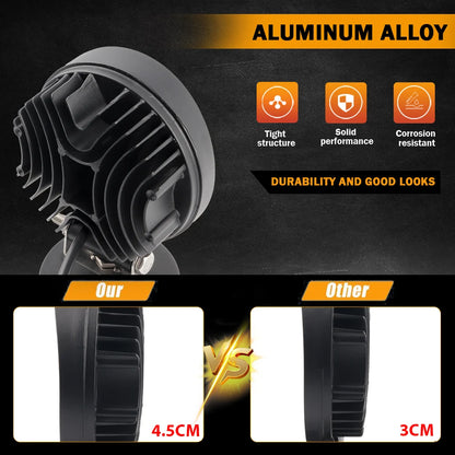 LED Round Work Light Flood Spot Beam For Truck Tractor SUV Offroad Fog Driving Lamp 5