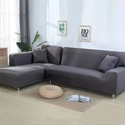 StretchGuard Premium Sofa Slipcover Set  Elastic SolidColour Protection For 1234 Seater  LShaped Se 11