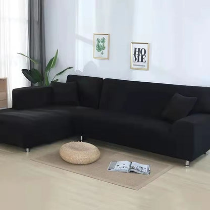 StretchGuard Premium Sofa Slipcover Set  Elastic SolidColour Protection For 1234 Seater  LShaped Se 12