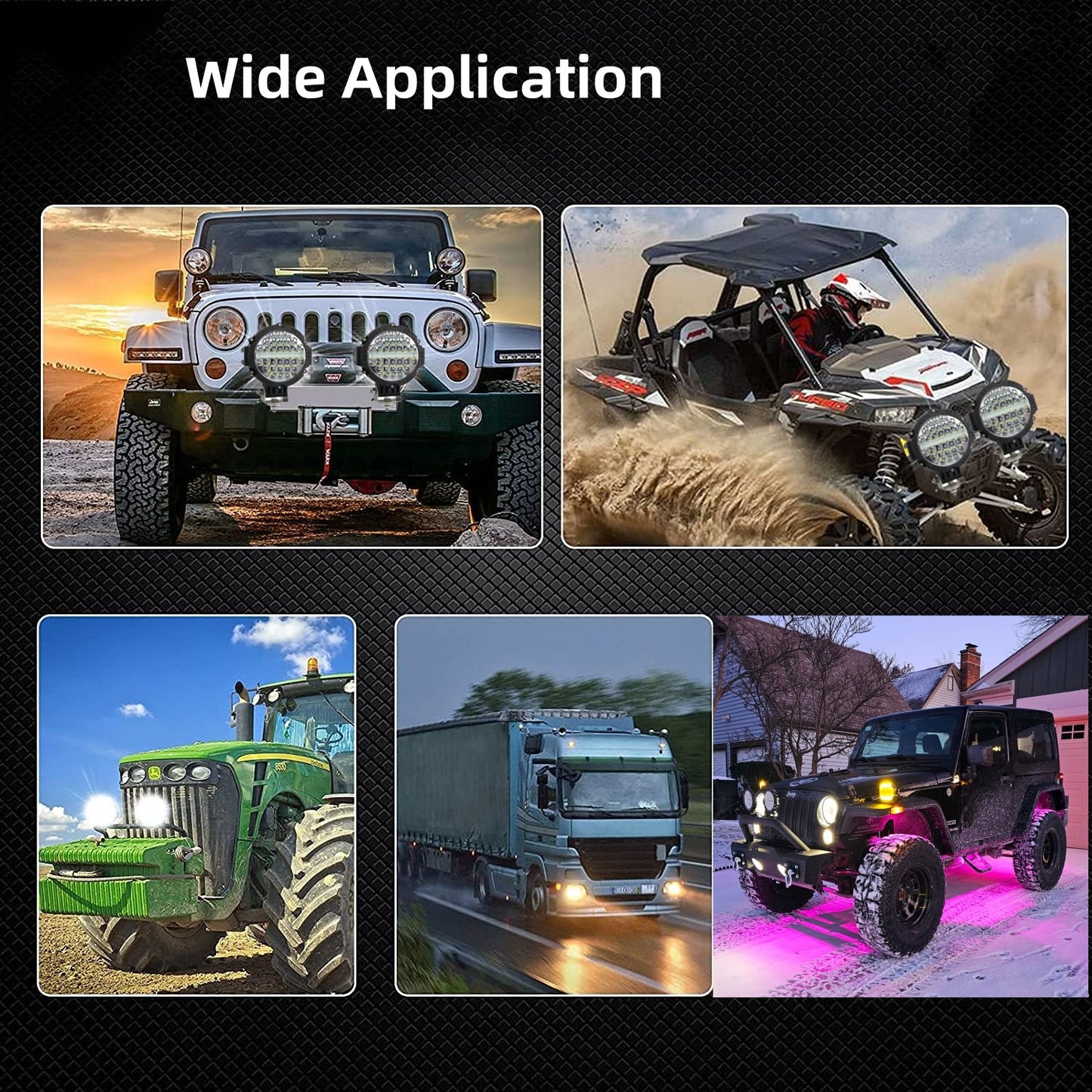 Work Light Pods LED Offroad Lights For Truck ATV UTV Jeep RV Car Tractor OffRoad Vehicle 2