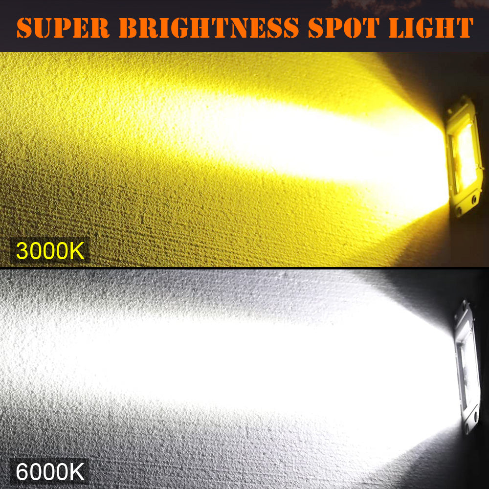 Offroad Led Fog Lights LED Flush Pods Work Light Flush Mount Yellow Spot Beam For Car Motorcycle AT 3