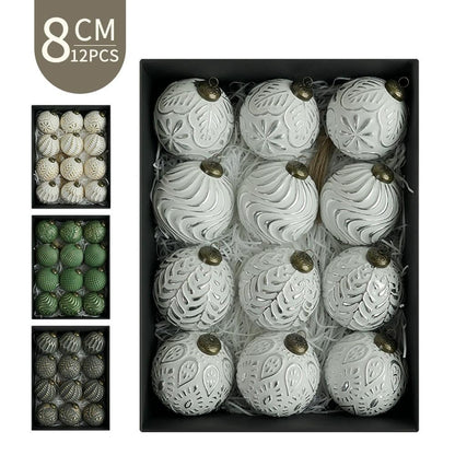 Antique Christmas Ball, 12pcs Christmas Tree Ball Pendant, Shatterproof Tree Ornaments, Holiday Decoration Ornament
