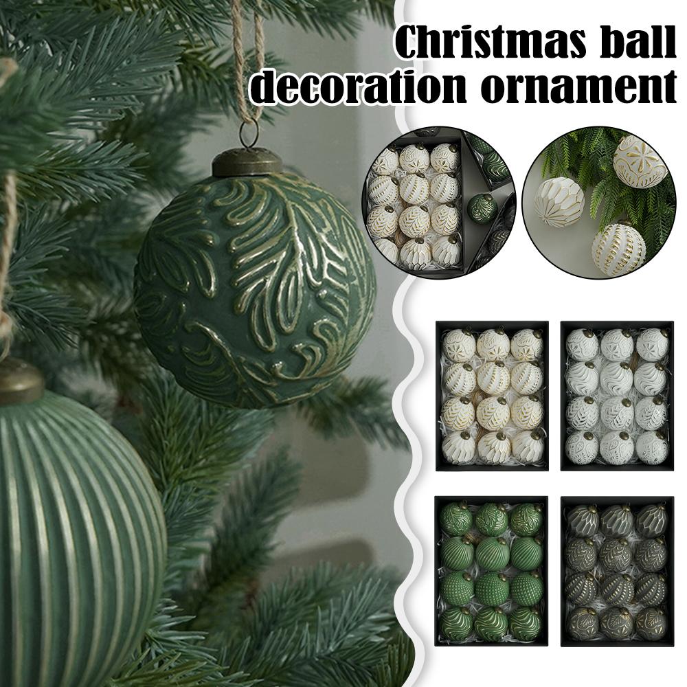 Antique Christmas Ball, 12pcs Christmas Tree Ball Pendant, Shatterproof Tree Ornaments, Holiday Decoration Ornament