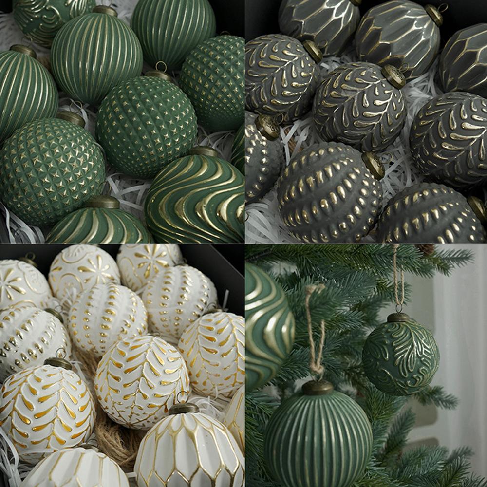 Antique Christmas Ball, 12pcs Christmas Tree Ball Pendant, Shatterproof Tree Ornaments, Holiday Decoration Ornament