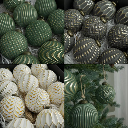 Antique Christmas Ball, 12pcs Christmas Tree Ball Pendant, Shatterproof Tree Ornaments, Holiday Decoration Ornament