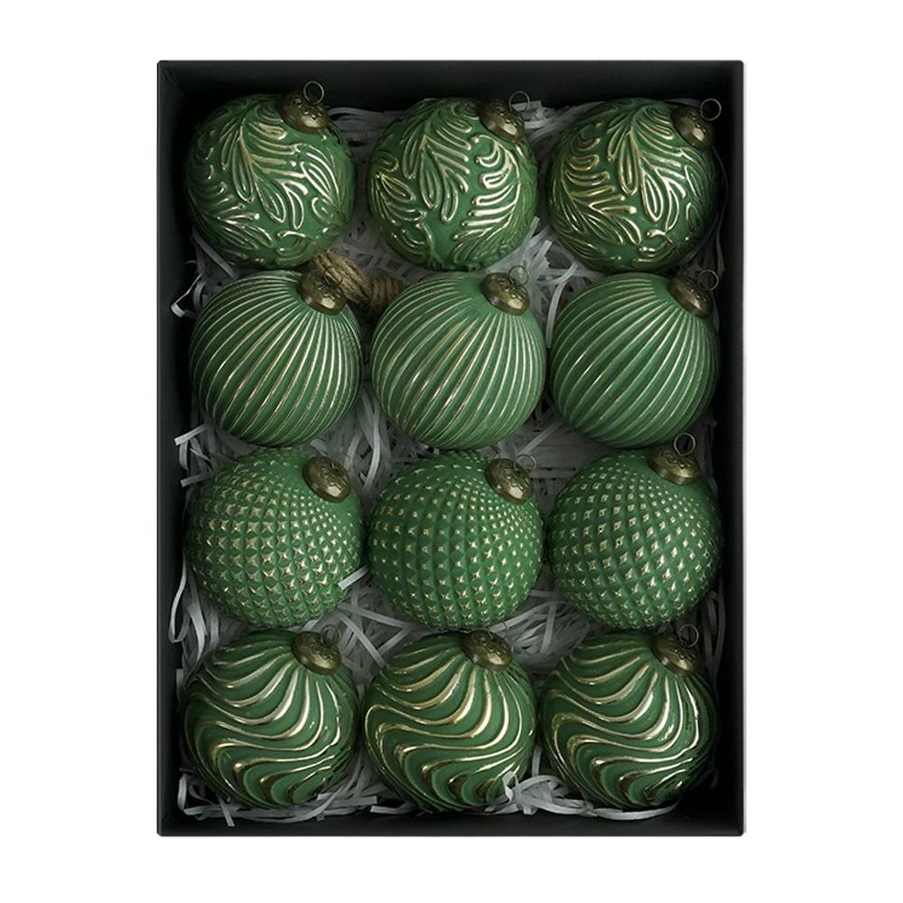 Antique Christmas Ball, 12pcs Christmas Tree Ball Pendant, Shatterproof Tree Ornaments, Holiday Decoration Ornament