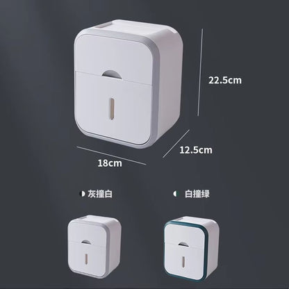 AquaGuard WallMount Toilet Paper Storage Box  Waterproof  DustProof Roll Organizer With High Capaci 4