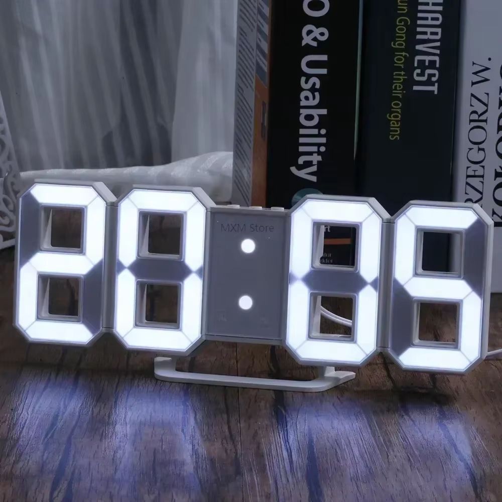 GlowEdge 3D LED Digital Wall Clock – Modern Ambient Night-Mode Timepiece for Bedroom & Living Room