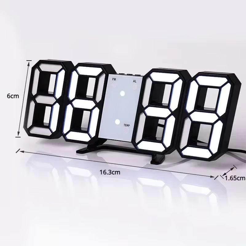 GlowEdge 3D LED Digital Wall Clock  Modern Ambient NightMode Timepiece For Bedroom  Living Room 4