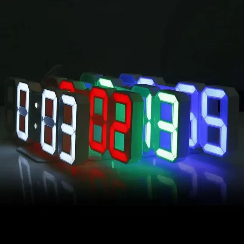 GlowEdge 3D LED Digital Wall Clock  Modern Ambient NightMode Timepiece For Bedroom  Living Room 5